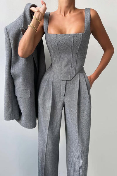 Dolce™ - Set tre pezzi con blazer doppiopetto