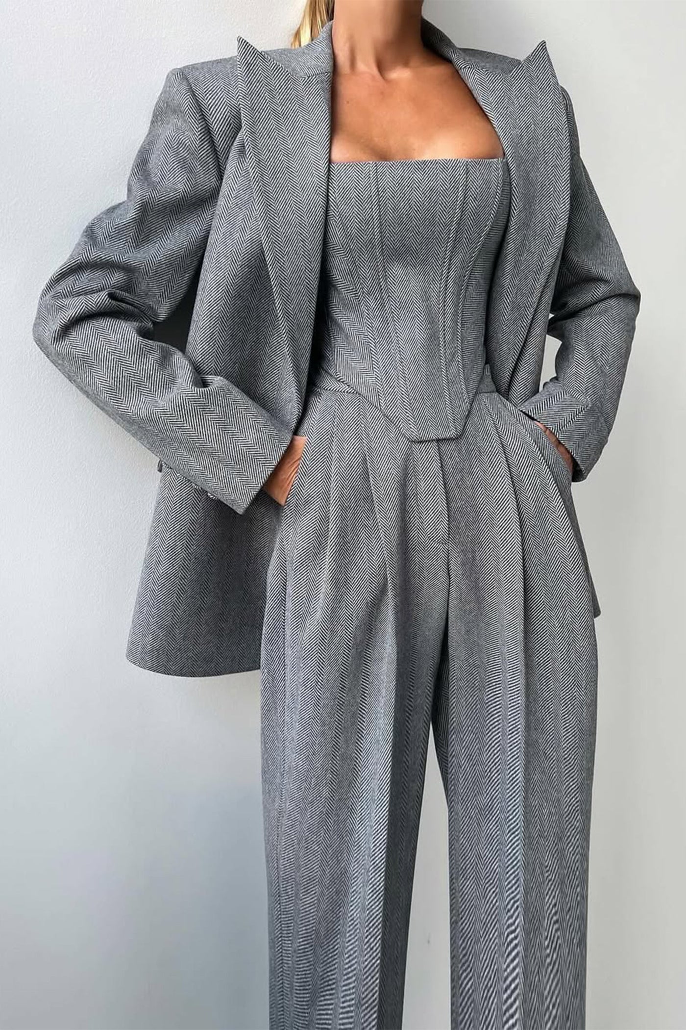 Dolce™ - Set tre pezzi con blazer doppiopetto