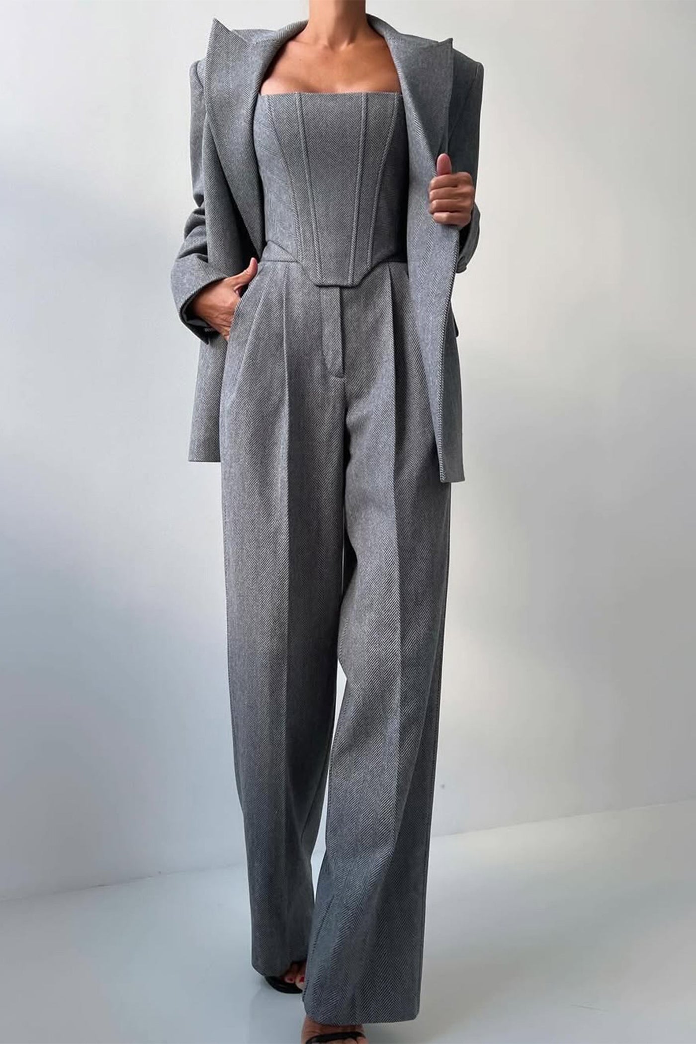 Dolce™ - Set tre pezzi con blazer doppiopetto