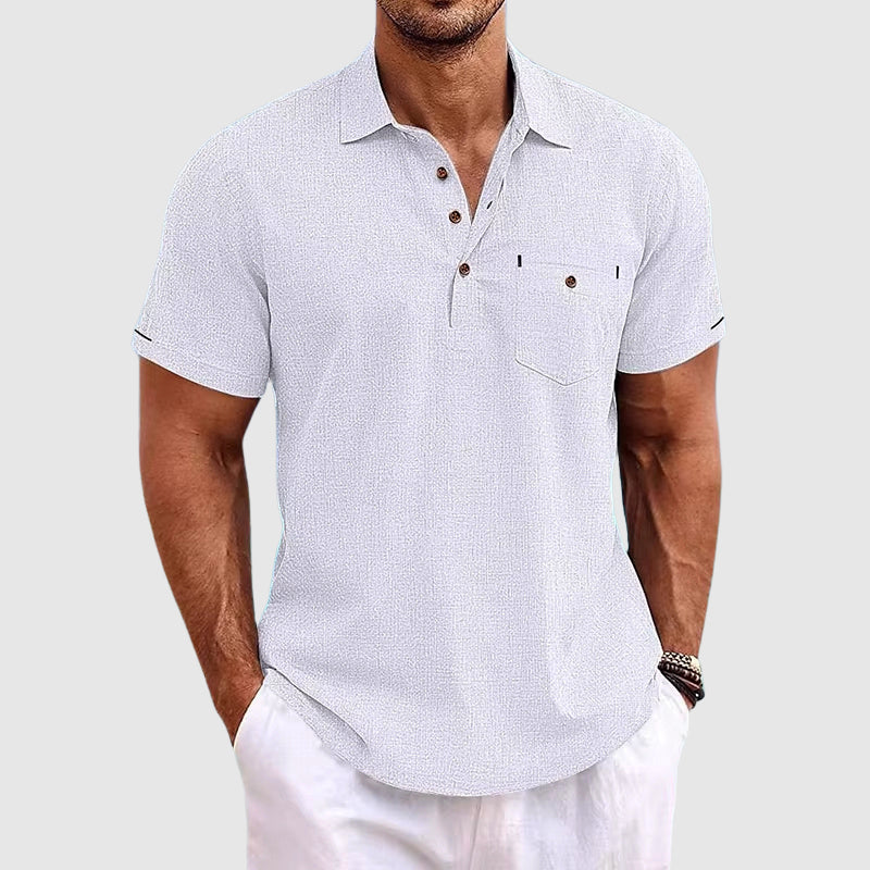 Polo in lino Theodore Willow