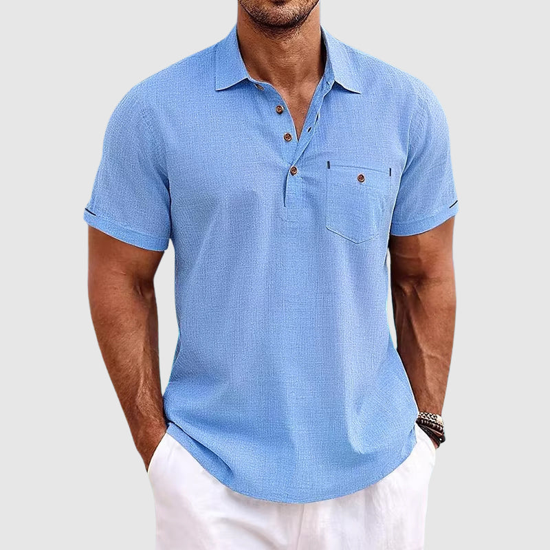 Polo in lino Theodore Willow