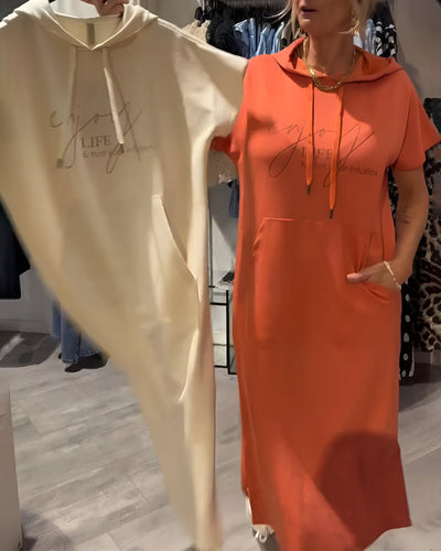 Saskia™ | Vestito casual con cappuccio