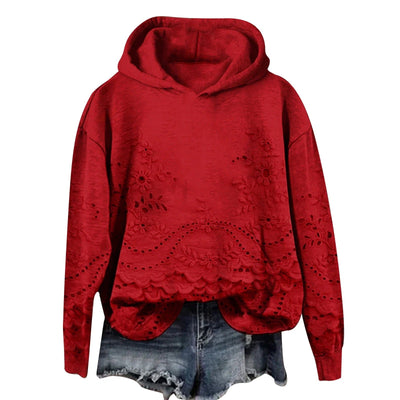 SASCHA | FELPA CON CAPPUCCIO CASUAL CON STAMPA