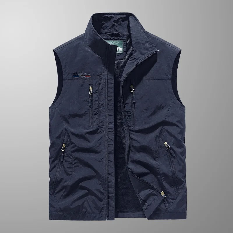 Casper - Gilet cargo traspirante con tasche multiple