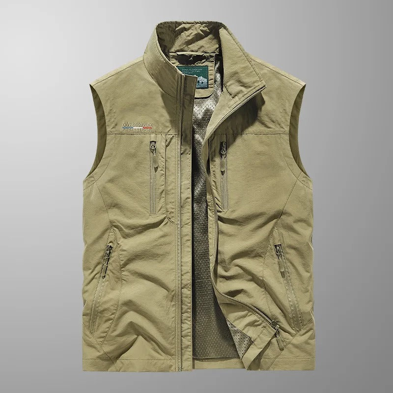 Casper - Gilet cargo traspirante con tasche multiple