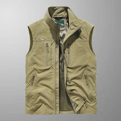 Casper - Gilet cargo traspirante con tasche multiple