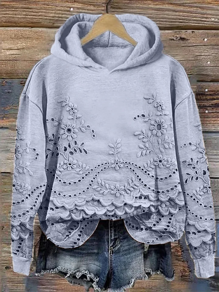 SASCHA | FELPA CON CAPPUCCIO CASUAL CON STAMPA