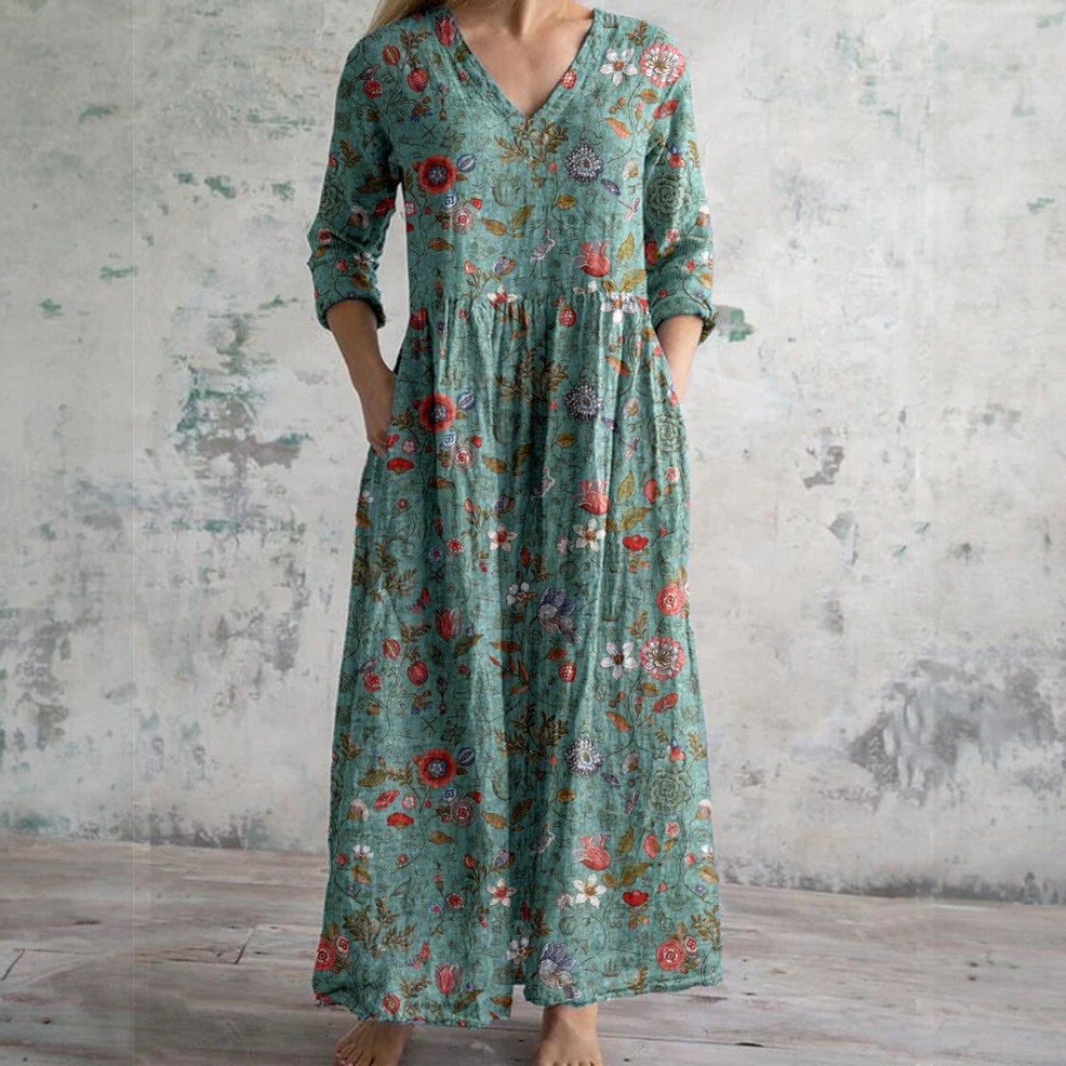Marigold - Maxi abito floreale vintage