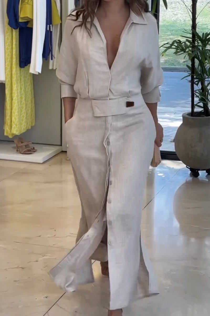 Jeanette | Maxi abito con scollo a V